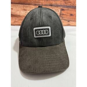 AUDI MOTORSPORT Gray Baseball Hat Brown Corduroy Brim